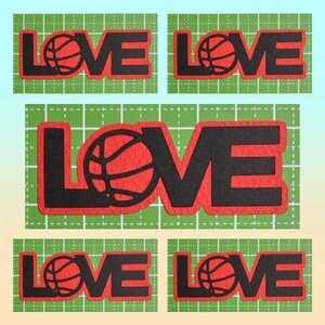 （2441C）LOVE　バスケットボール★カット【3】