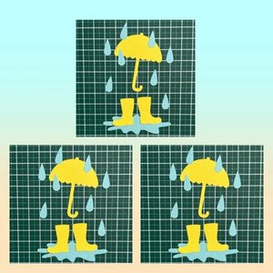 （795C）雨の日　傘と長靴★カット
