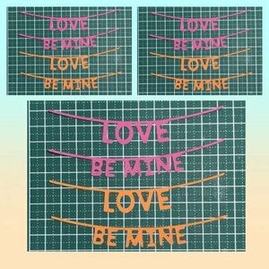 （4576C）文字ガーランド　BE MINE・LOVE★カット