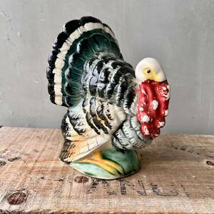 【USA vintage】Turkey 七面鳥　置物　陶器　アメリカ　逆輸入　ビンテージ