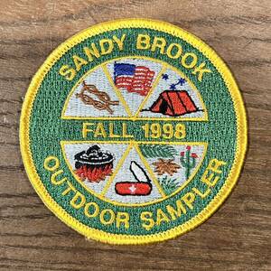【USA vintage】ワッペン　SANDY BROOK OUTDOOR SAMPLER アウトドア　キャンプ　アメリカ　ビンテージ　パッチ
