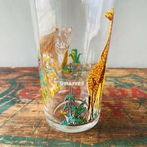 【USA vintage】animal glass コップ トラ キリン_画像7