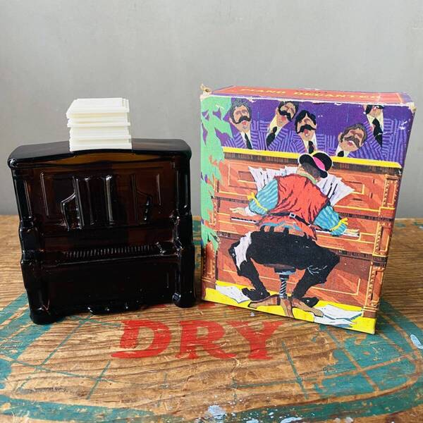 【1972 USA vintage】AVON bottle PIANO エイボン ガラスボトル