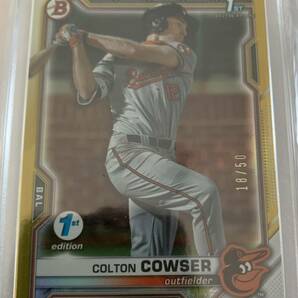 Colton Cowser コルトン カウザー選手 1st BOWMAN 1st edition GOLD 50枚限定カード オリオールズ 新人王の画像1