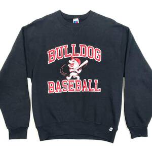 80'S〜/RUSSELLATHLETIC/カレッジスウェットシャツ/長袖スウェット/メンズMサイズ/BULLDOGBASEBALL/ラッセル/ベースボール/キャラクター物