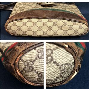 GUCCI グッチ ショルダー バッグ シェリーライン インターロッキング おまけ 2つ折財布 中古 現状品 オールドグッチの画像5