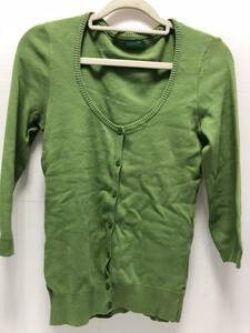 0 united color zob Benetton UNITED COLORS OF BENETTON lady's fashion cardigan green green used (NF240405)326-245