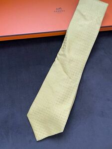 1 jpy HERMES Hermes necktie H pattern Jaguar do woven 