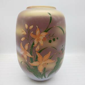 九谷焼 花瓶 壺 陶器 焼き物 幅約16.5cm×高さ約25cm 共箱なし