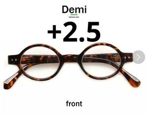 度数+2.5　N-152DEMI　老眼鏡　シニアグラス　レトロ　chikyuz