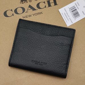 新品　COACH　カード入れ　折り財布　カラー　ブラック