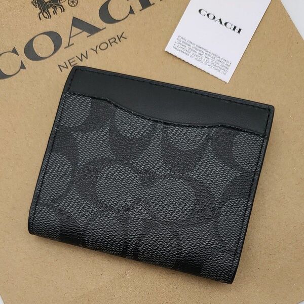 新品　COACH　折り財布　カード入れ　メンズ