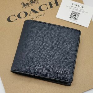 新品　COACH　折り財布　人気カラー　メンズ