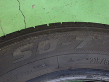 TOYO SD-7 215/55R17 94V タイヤ2本 22年 6.5mm 【管理番号 9188 RB5-401】中古【大型商品】_画像3