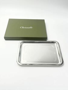  Chris to full Christofle tray tray square O-Bon 20×16 centimeter FRANCE France 