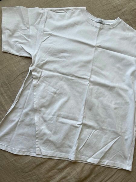 ホワイト　Tシャツ　フリーサイズ　大きめ　ゆったり