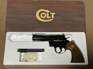 13★タナカ COLT PYTHON 357Magnum 4inch R-model ガスガン 木製グリップ スチールフィニッシュ