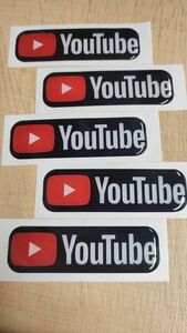 5枚 youtube ポッティングステッカー 100×30mm 処分品