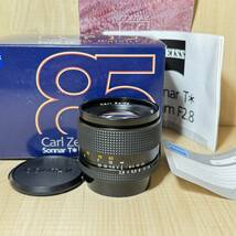 美品 CONTAX Carl Zeiss Sonnar 85mm F2.8 T* MMG 元箱付 #666_画像1