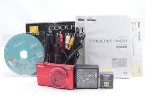 【美品】Nikon　ニコン　COOLPIX　クールピクス　S6100　バッテリー、充電器、その他アクセサリー付き