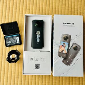 nsta360 X3本体 ＋予備バッテリー&社外レンズガード アクションカメラ 360°カメラ インスタ360