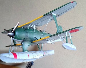 1/48 Hasegawa Mitsubishi F1M2 0 type water .. machine 11 type has painted final product ( stand & pcs attaching )