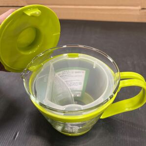 ティーポット 耐熱ガラス 茶器 茶こし付 食器 緑 400ml 未使用品の画像4