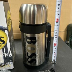 BOSS 広口 ステンレスボトル 1.2L シルバー 保冷 保温 中古品 ほぼ未使用の画像2