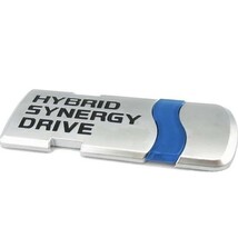 送料無料　シルバー　HYBRID 車のステッカープレートエンブレムクロームメタルハイブリッド_画像2