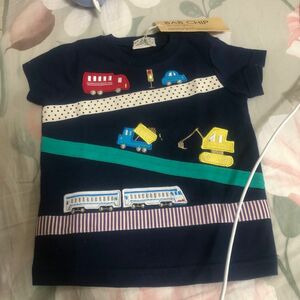 baby 子ども夏服 BAB CHIP 半袖シャツ 80サイズ 車 blue系 同梱-170 Tシャツ