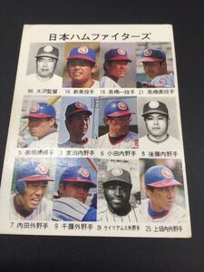 カルビー プロ野球カード 76年 No442 日本ハムファイターズ 高橋一三 高橋直樹 新美敏 富田勝 千藤三樹男 