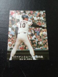 カルビー プロ野球カード 77年 青版 No55 張本勲 