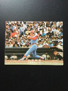 カルビー プロ野球カード 78年 水沼四郎 今季も赤ヘルホームベースを
