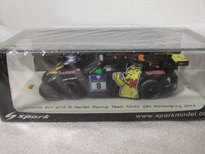 1/43 SPARK Porsche 911 GT3 R Haribo Racing Team ADAC 24h Nurburgring #8 2014