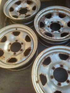  Land Cruiser 77 narrow body original steel wheel Land Cruiser 70 4 pcs set secondhand goods 16×6JJ±0 6H139.7 Land Cruiser 40*60*78 Prado 