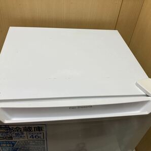 HY0830 タンスのゲンTQ-0146-WH 46L 1ドアノンフロン冷蔵庫 18年製 通電確認済 現状品 0405の画像6