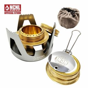 ★アウトレット★ NCNL アルコールストーブ シルバー バーナー 軽量 五徳 蓋 登山 ソロキャンプ アウトドア用品 キャンプ用品 収納袋付