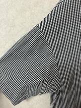 無印良品の白黒チェックブロード半袖ブラウス美品M-L_画像3