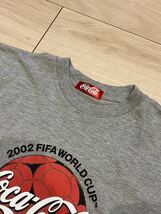 Coca-Cola 半袖 Tシャツ 2002 FIFA WORLD CUP KOREA JAPAN グレー コカコーラ フィファ ワールドカップ 日韓 W杯_画像3