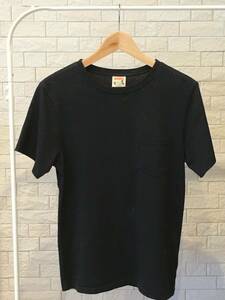 GLAD HAND & Co. 半袖 Tシャツ Sサイズ ブラック クルーネック 胸ポケット グラッドハンド 