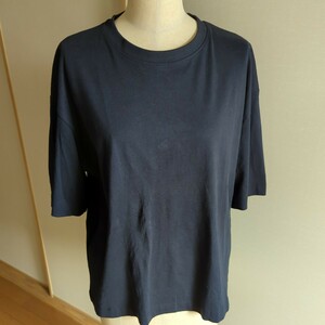 未使用タグ付☆ZARAザラ☆コットン100％ネイビーTシャツ M☆販売価格¥2990