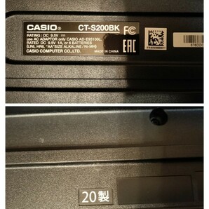 K04043 ◆CASIO/カシオ Casiotone CT-S200BK 電子キーボード 2020年製 動作確認済み◆の画像10