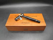 新品 PARKER パーカー 万年筆 デュオフォールド【ペン先18K-750】筆記用具 ブラック×ゴールド_画像2