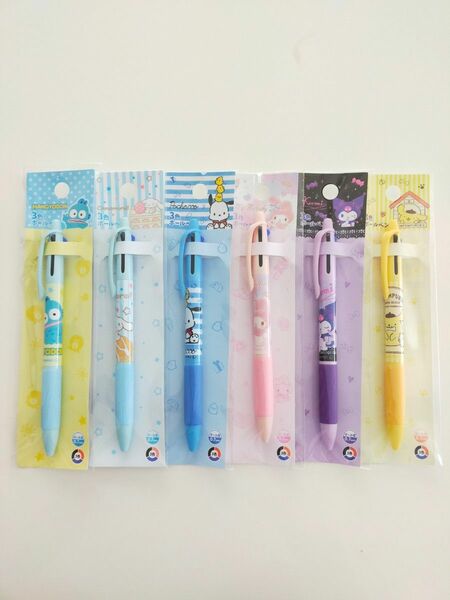 【SANRIO】3色ボールペン《6本セット》バラ売り不可《新品未開封》