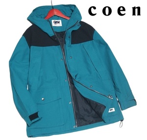 新品!! コーエン coen 切替 マウンテン パーカー フード ブルゾン グリーン (XL) ☆ ユナイテッドアローズ メンズ 定価9900円 通年着用 LL