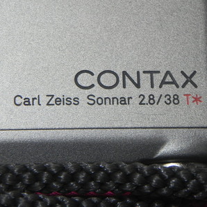 ☆CONTAX T2 チタンフィルムカメラ Carl Zeiss Sonnar 2.8/3.8 元箱・取扱説明書・ストラップ付の画像10