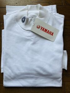 未使用保管品◆YAMAHA ヤマハ　ワイズギア　ハイネックロングTシャツ　厚手生地　ホワイト　サイズ：LL