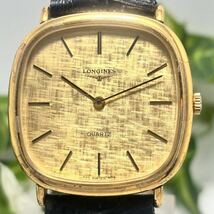 LONGINES ロンジン クォーツ ノンデイト ★オールド文字盤 スクエアケース BIGフェイス 電池交換済み ウォッチ_画像1