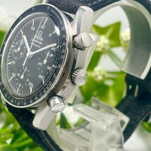 Ω OMEGA SpeedMaster オメガ スピードマスター クロノ正常 起点戻り正常 ★純正ベルト 純正尾錠 ★墨抜けなし 美品 説明書付き_画像4