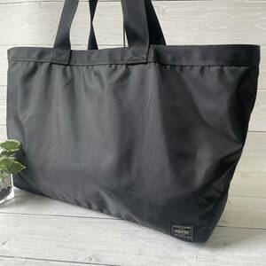 [ unused class / super high capacity ] Porter PORTER Yoshida bag tote bag Boston bag nylon black black shoulder .. possible business bag men's bag 